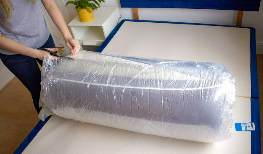 cutting open the nectar hybrid mattress